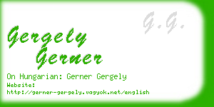 gergely gerner business card